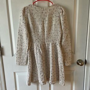 Tweed long sleeve dress